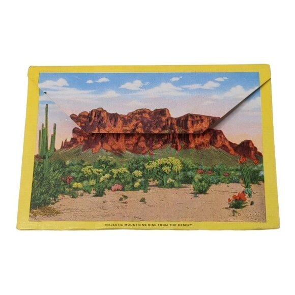 Vintage Postcard Fold Out The Desert Of The West USA‎ 1940s Unposted Color - Picture 2 of 6